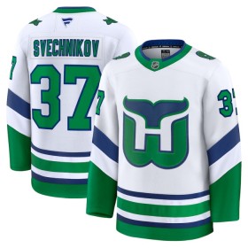 Miesten NHL Carolina Hurricanes Pelipaita Fanatics Premium Andrei Svechnikov Alternate 2024-25 Valkoinen